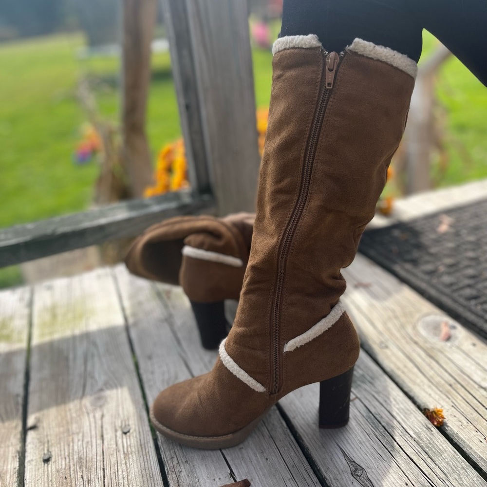 Fioni brand high heel boots.